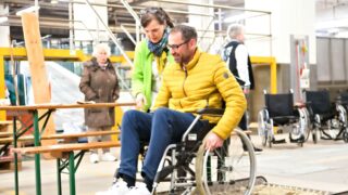 Rollstuhl- und Blindenparcours in der Überseestadt
