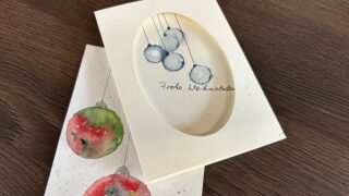 Weihnachtskarten gestalten mit Auquarell-Technik